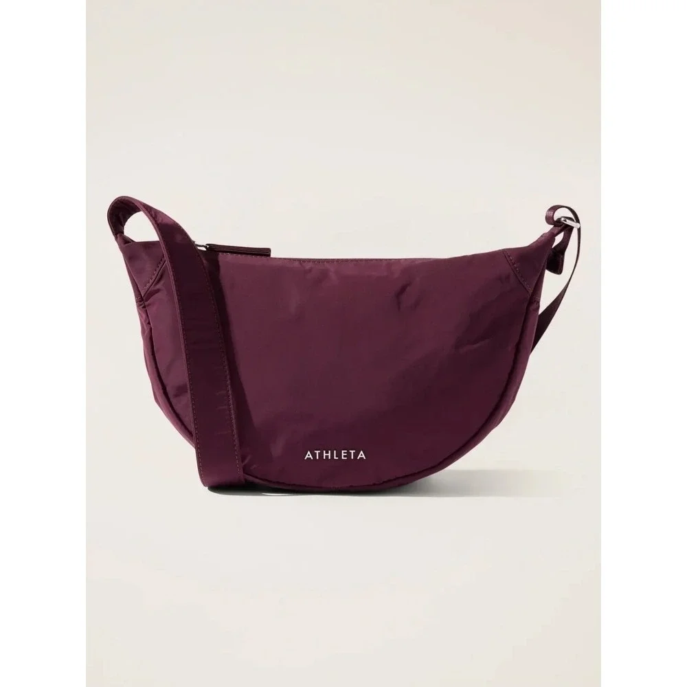 Athleta Bags Womens All About Water Repellent Crossbody Bag Purse Hobo, Beige